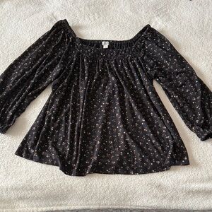a.n.a Black Floral Blouse